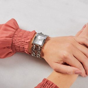 w1117l1 guess watch women silver metal mod heavy metal hand 10