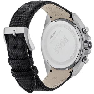 1513087 hugo boss watch men black leather driver nylon 2