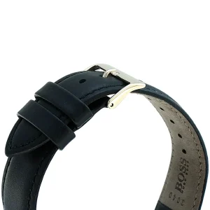 1513783 hugo boss watch men blue dial leather black strap quartz battery analog chronograph skymaster 6
