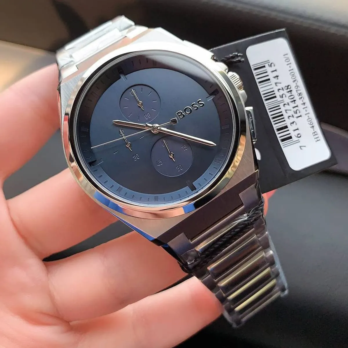 1514048 hugo boss watch men blue dial metal stainless silver strap quartz battery analog chronograph steer 6 1514048 hugo boss watch men blue dial metal stainless silver strap quartz battery analog chronograph steer 6