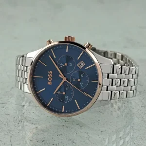1514158 hugo boss watch men blue dial stainless steel metal silver strap quartz battery analog chronograph avery 4 1024x1024