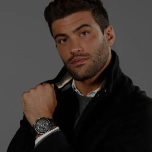 1514188 hugo boss watch men black dial leather strap quartz battery analog chronograph peak 4