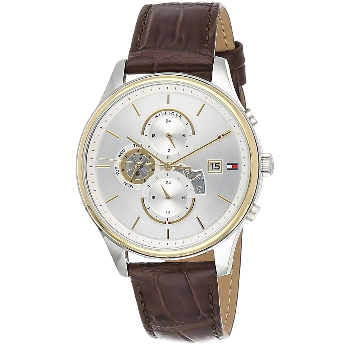 1710501 tommy hilfiger watch men silver dial leather brown strap quartz battery analog weston 2 1710501 tommy hilfiger watch men silver dial leather brown strap quartz battery analog weston 2