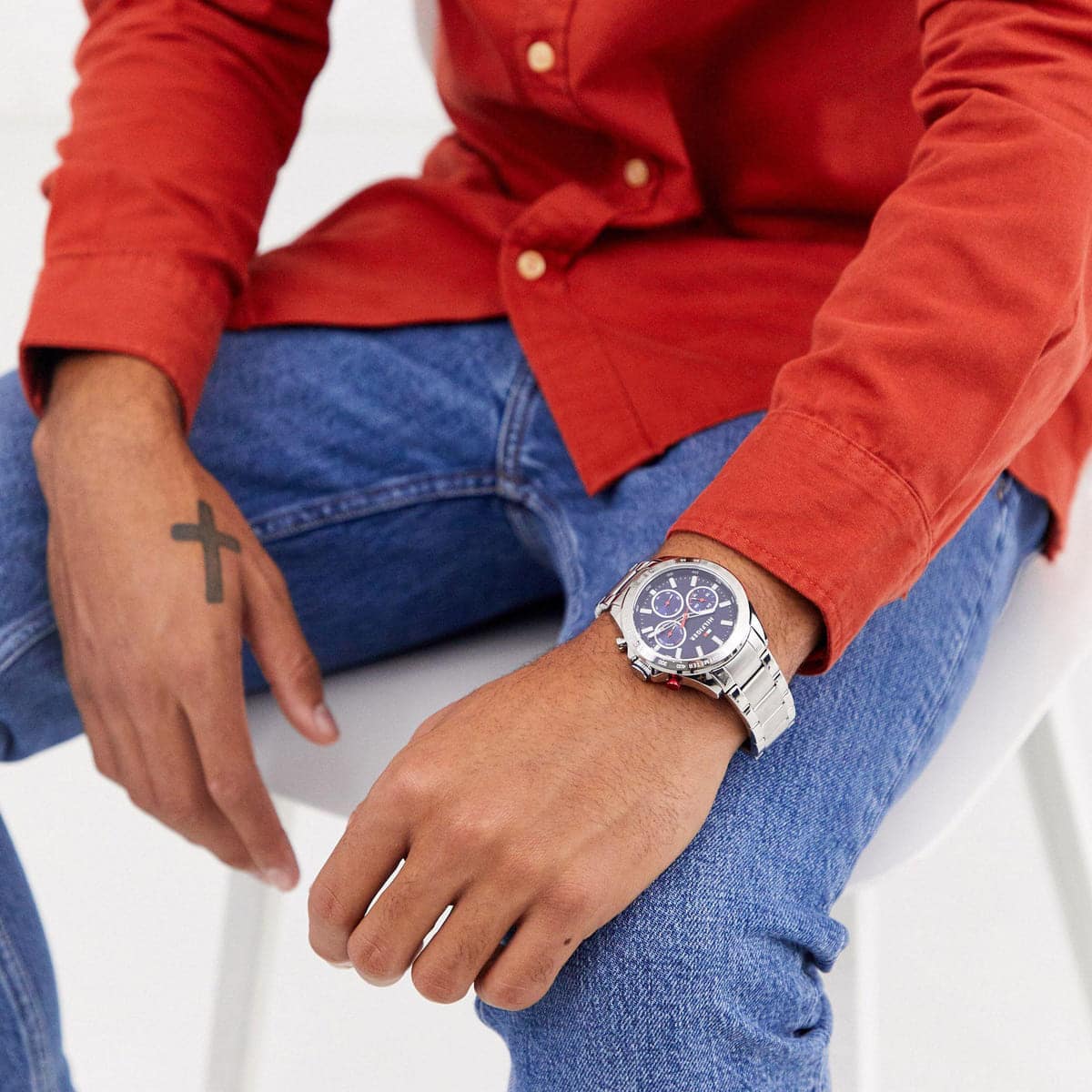 1791228 tommy hilfiger watch men blue dial stainless steel metal silver strap quartz analog day date month hudson 7 1791228 tommy hilfiger watch men blue dial stainless steel metal silver strap quartz analog day date month hudson 7