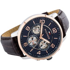 1791290 tommy hilfiger watch men brown leather keagan 5