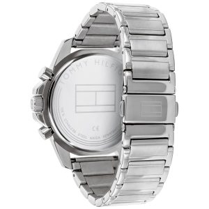 1791788 tommy hilfiger watch men blue dial stainless steel metal silver strap quartz analog day date month mason 3