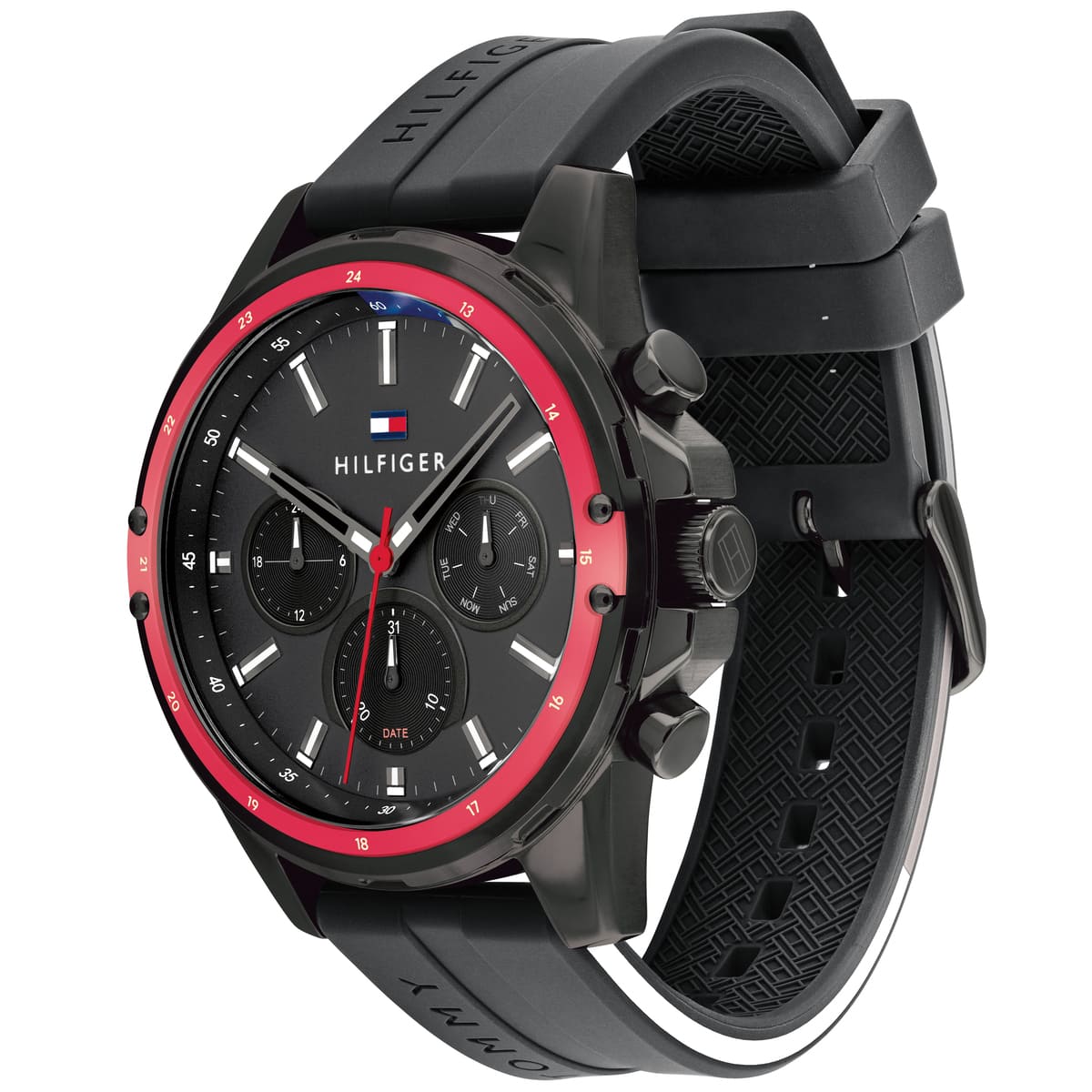 1791793 tommy hilfiger watch men black dial rubber strap quartz analog day date month mason 2 1791793 tommy hilfiger watch men black dial rubber strap quartz analog day date month mason 2