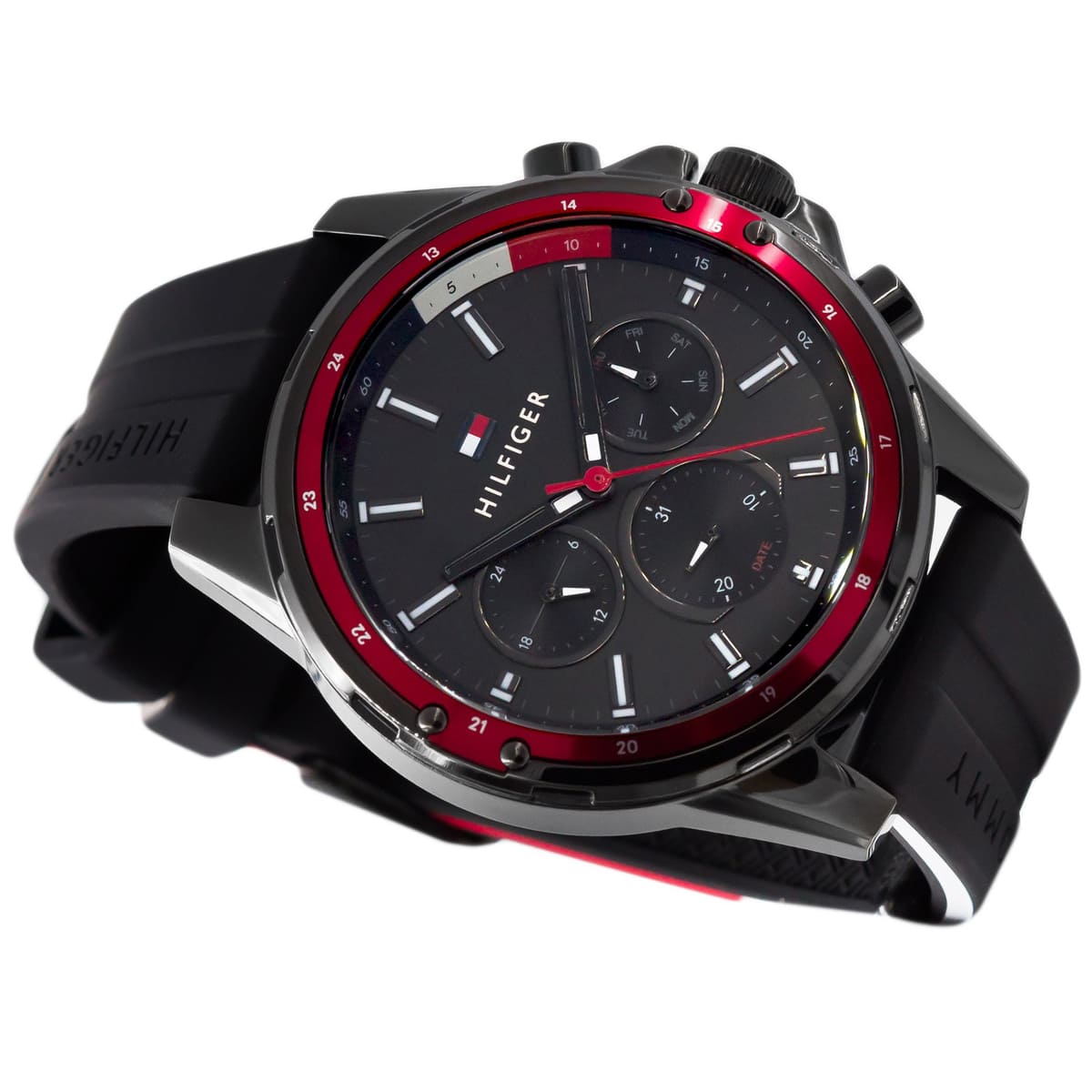 1791793 tommy hilfiger watch men black dial rubber strap quartz analog day date month mason 4 1791793 tommy hilfiger watch men black dial rubber strap quartz analog day date month mason 4