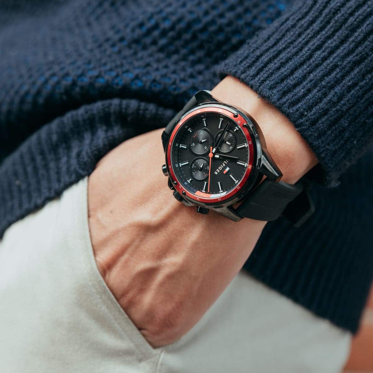 1791793 tommy hilfiger watch men black dial rubber strap quartz analog day date month mason 8 1791793 tommy hilfiger watch men black dial rubber strap quartz analog day date month mason 8