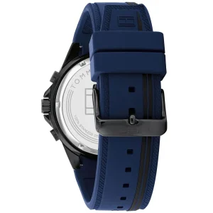 1791860 tommy hilfiger watch men blue dial rubber strap quartz battery analog aiden 3