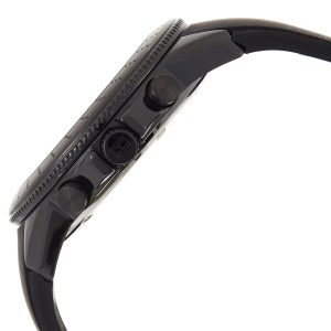 1791861 tommy hilfiger watch men black dial rubber strap quartz battery analog monthly weekly date aiden 5