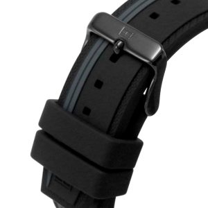 1791861 tommy hilfiger watch men black dial rubber strap quartz battery analog monthly weekly date aiden 9