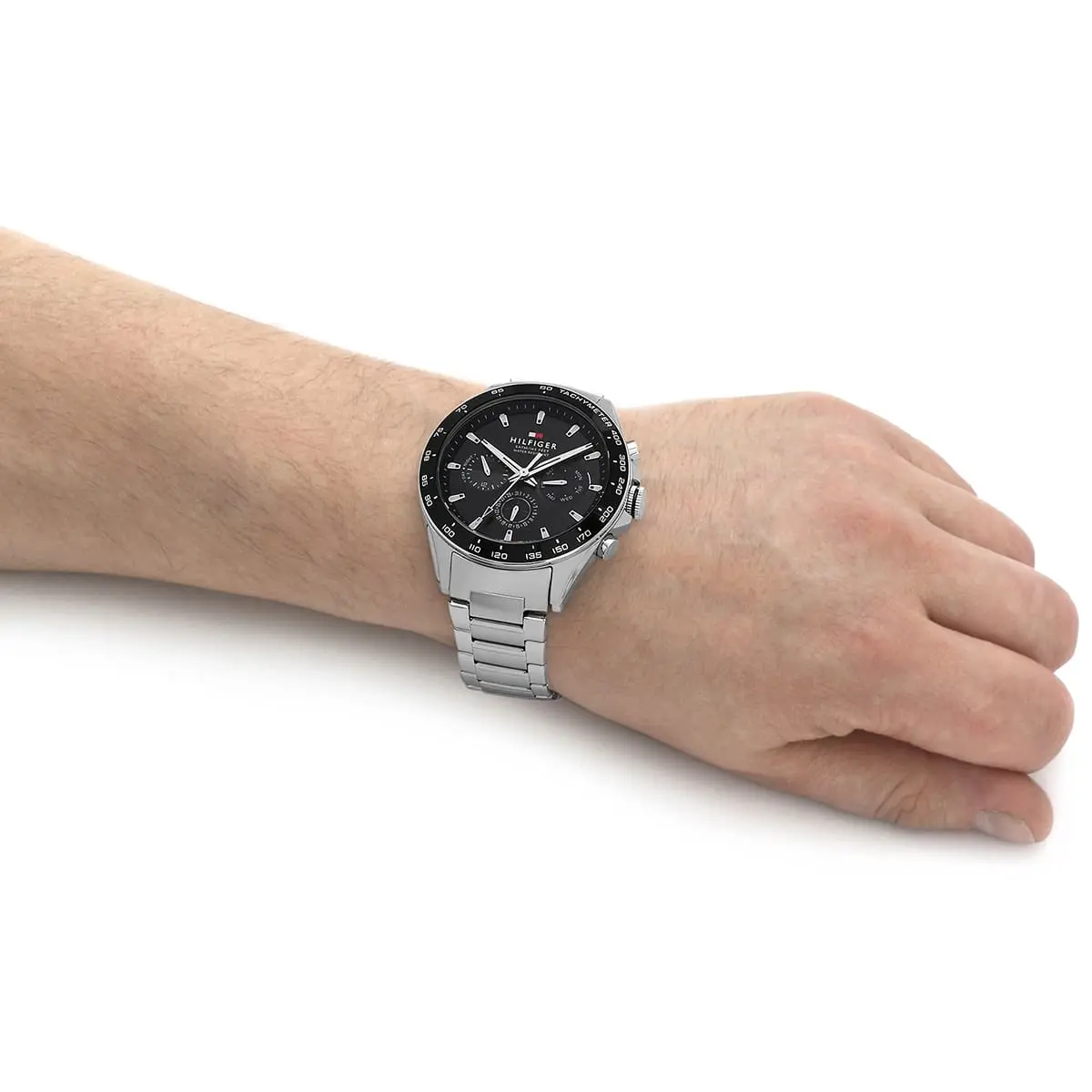 1791967 tommy hilfiger watch men black dial metal stainless steel silver strap quartz analog chronograph 5atm 165feet water resistant owen 7 1791967 tommy hilfiger watch men black dial metal stainless steel silver strap quartz analog chronograph 5atm 165feet water resistant owen 7