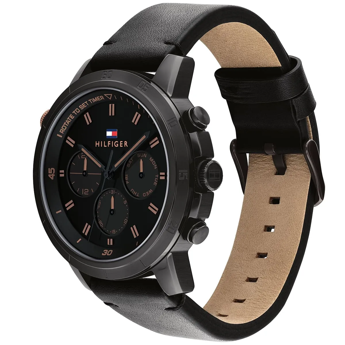 1792110 tommy hilfiger watch men black dial leather strap quartz analog troy 2 1792110 tommy hilfiger watch men black dial leather strap quartz analog troy 2