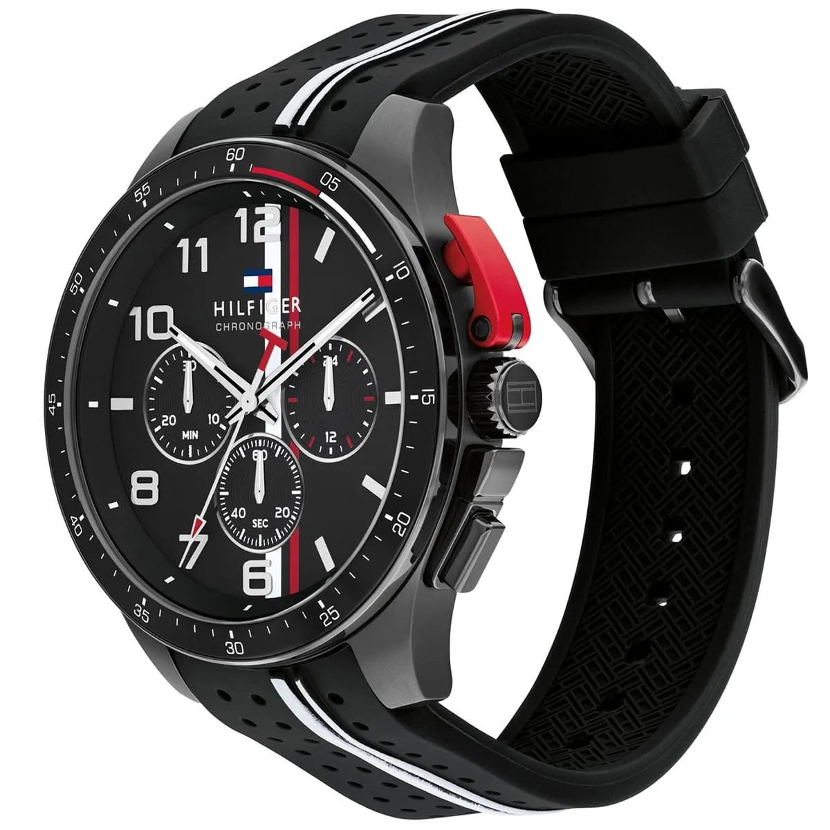 1792168 tommy hilfiger watch chronograph men black dial rubber strap quartz analog bank 2 1792168 tommy hilfiger watch chronograph men black dial rubber strap quartz analog bank 2