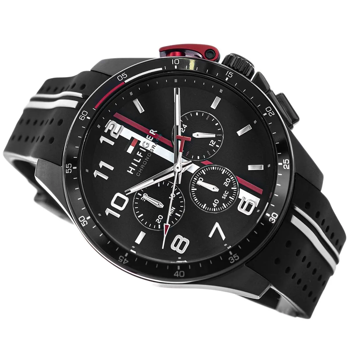 1792168 tommy hilfiger watch chronograph men black dial rubber strap quartz analog bank 4 1792168 tommy hilfiger watch chronograph men black dial rubber strap quartz analog bank 4