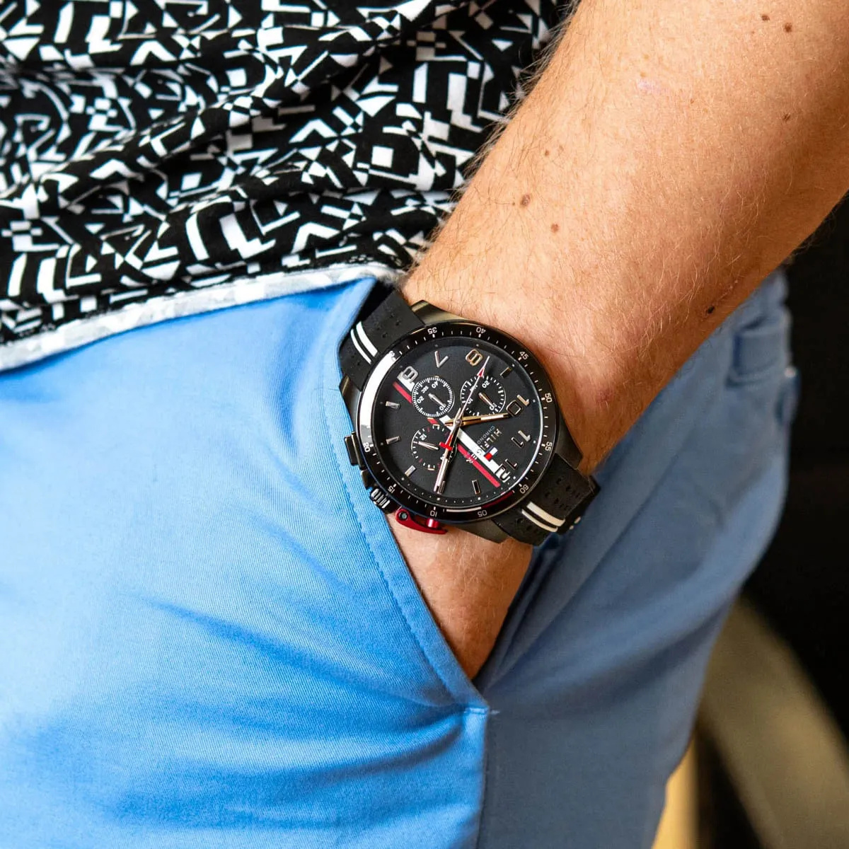 1792168 tommy hilfiger watch chronograph men black dial rubber strap quartz analog bank 7 1792168 tommy hilfiger watch chronograph men black dial rubber strap quartz analog bank 7