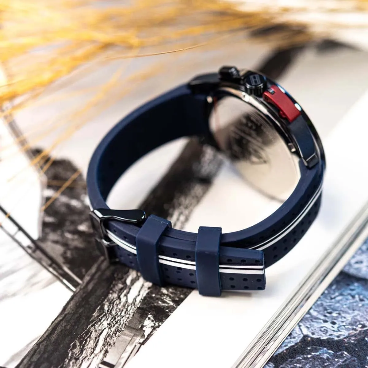 1792169 tommy hilfiger watch chronograph men blue dial rubber strap quartz analog bank 6 1792169 tommy hilfiger watch chronograph men blue dial rubber strap quartz analog bank 6