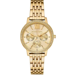 Montre Michael Kors Melissa MKO1080 femme – vue de face, cadran doré – Maroc