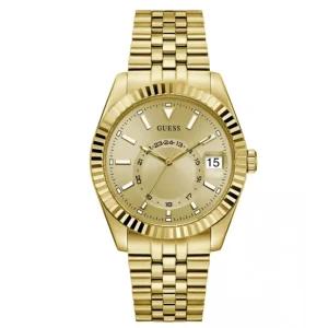 Montre Guess Jaden GW0977G2 homme – vue de face, cadran doré – Maroc