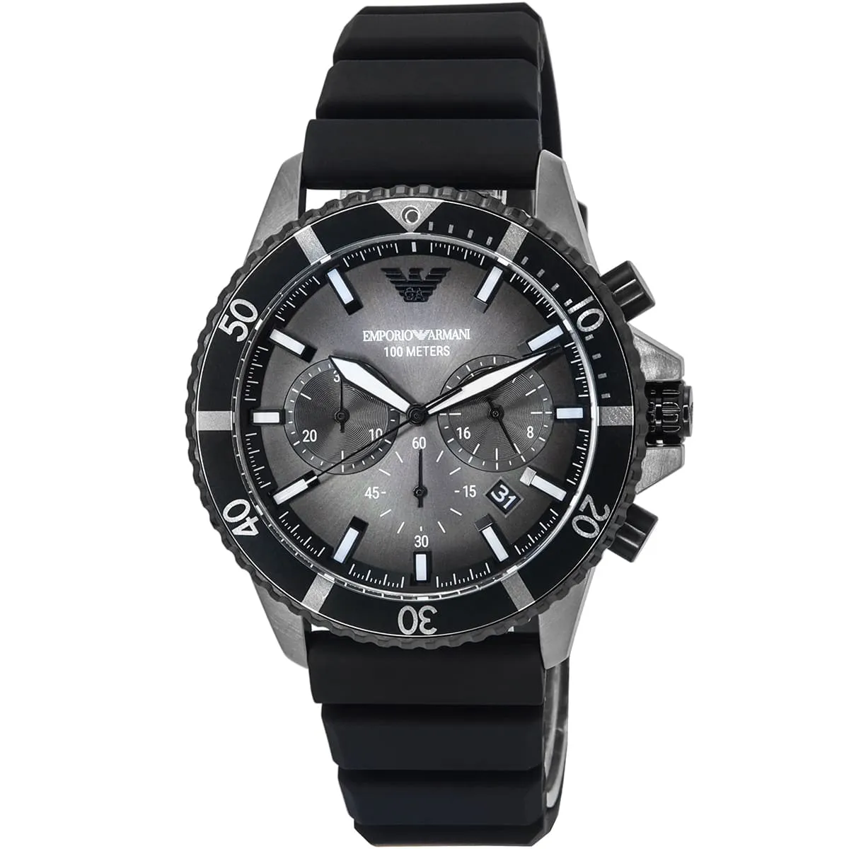 ar11515 emporio armani watch 100 meters men gray dial rubber black strap quartz battery analog chronograph diver 2 ar11515 emporio armani watch 100 meters men gray dial rubber black strap quartz battery analog chronograph diver 2