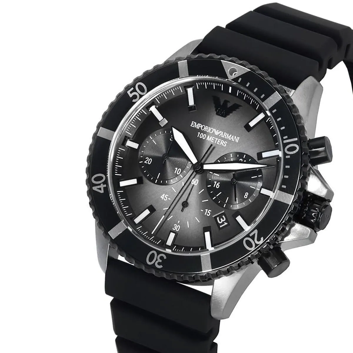 ar11515 emporio armani watch 100 meters men gray dial rubber black strap quartz battery analog chronograph diver 6 ar11515 emporio armani watch 100 meters men gray dial rubber black strap quartz battery analog chronograph diver 6