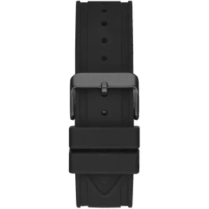 gw0263g4 guess watch men black dial rubber strap quartz battery analog momentum 5