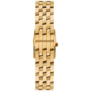 mk4931 michael kors watch women square gold dial stainless steel metal golden strap quartz battery analog three hand georgie 2