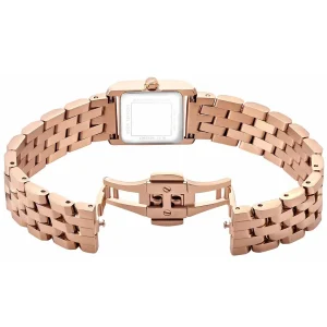 mk4932 michael kors watch women square rose gold dial stainless steel metal rose golden strap quartz battery analog three hand georgie 4