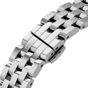 mk4933 michael kors watch women square silver dial stainless steel metal strap quartz battery analog three hand georgie 5