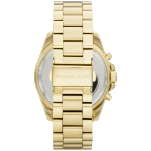mk5739 michael kors watch women black dial metal stainless steel gold strap quartz battery analog chronograph bradshaw 6
