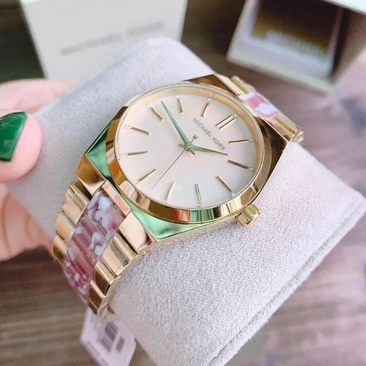 mk6650 michael kors watch women pink dial multi gold strap quartz battery analog three hand channing 10 mk6650 michael kors watch women pink dial multi gold strap quartz battery analog three hand channing 10