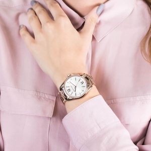 mk6694 michael kors watch women rose gold metal whitney three hand 6