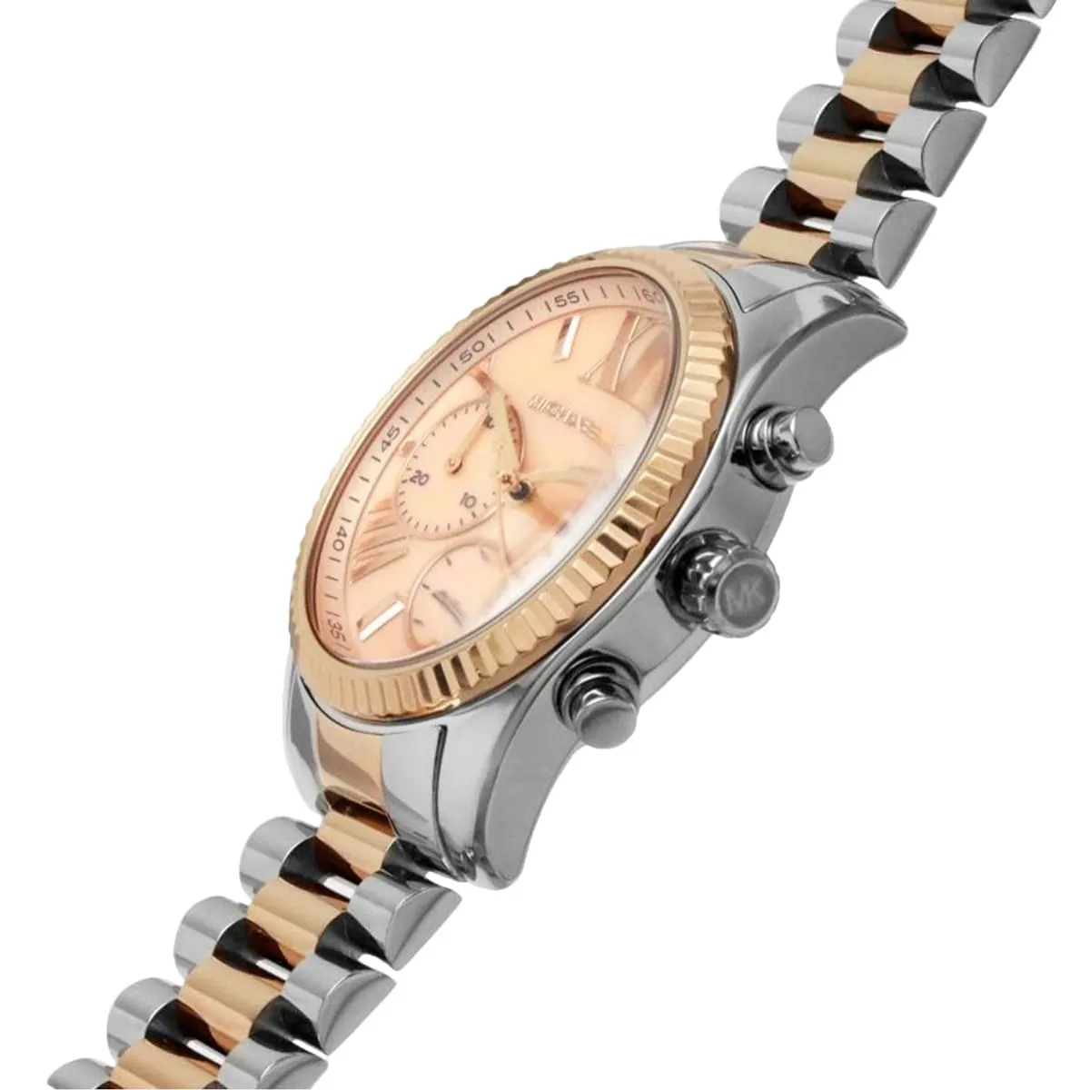 mk7219 michael kors watch women mother of pearl rose gold dial metal stainless steel silver two tone strap quartz battery analog chronograph lexington 4 mk7219 michael kors watch women mother of pearl rose gold dial metal stainless steel silver two tone strap quartz battery analog chronograph lexington 4