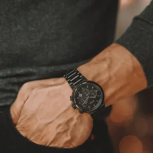 1514001 hugo boss watch men black dial metal stainless strap quartz battery analog chronograph one 11