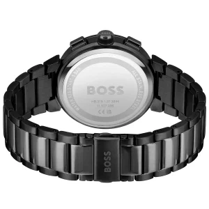 1514001 hugo boss watch men black dial metal stainless strap quartz battery analog chronograph one 3