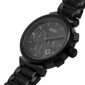 1514001 hugo boss watch men black dial metal stainless strap quartz battery analog chronograph one 4