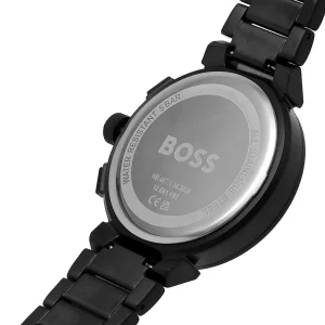 1514001 hugo boss watch men black dial metal stainless strap quartz battery analog chronograph one 5