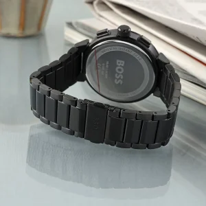 1514001 hugo boss watch men black dial metal stainless strap quartz battery analog chronograph one 8