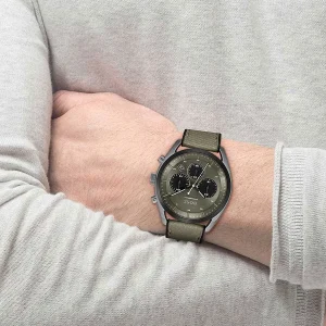 1514092 hugo boss watch men green dial rubber strap quartz battery analog chronograph top 13