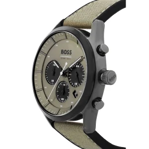 1514092 hugo boss watch men green dial rubber strap quartz battery analog chronograph top 5