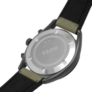 1514092 hugo boss watch men green dial rubber strap quartz battery analog chronograph top 7