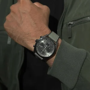 1514092 hugo boss watch men green dial rubber strap quartz battery analog chronograph top 9