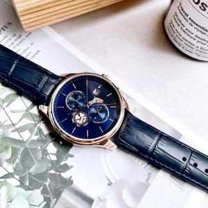 1710503 tommy hilfiger watch men blue dial leather strap quartz battery analog weston 7