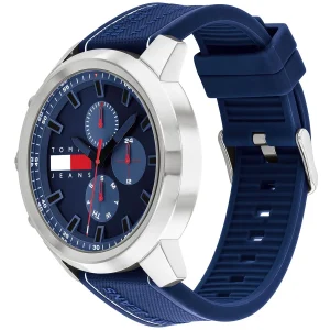 1710582 tommy hilfiger watch men blue dial rubber strap quartz analog wynwood 2