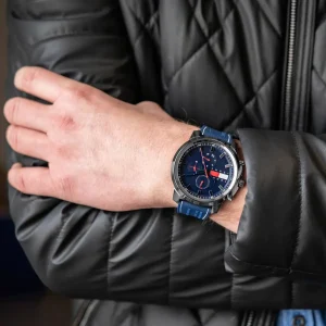 1710582 tommy hilfiger watch men blue dial rubber strap quartz analog wynwood 5