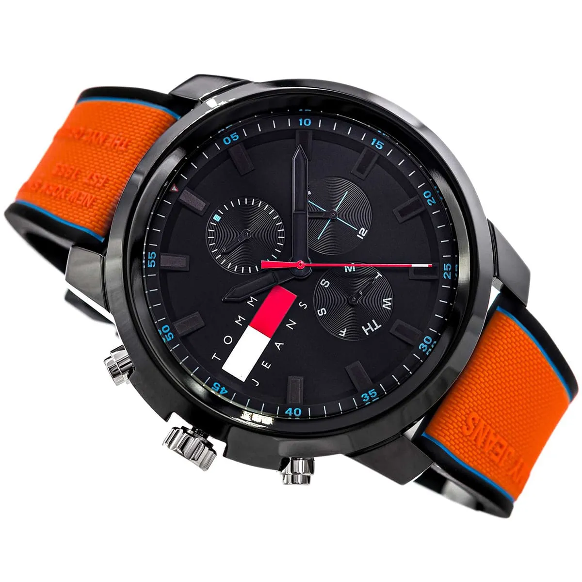 1710583 tommy hilfiger watch men black dial rubber orange strap quartz analog wynwood 4 1710583 tommy hilfiger watch men black dial rubber orange strap quartz analog wynwood 4