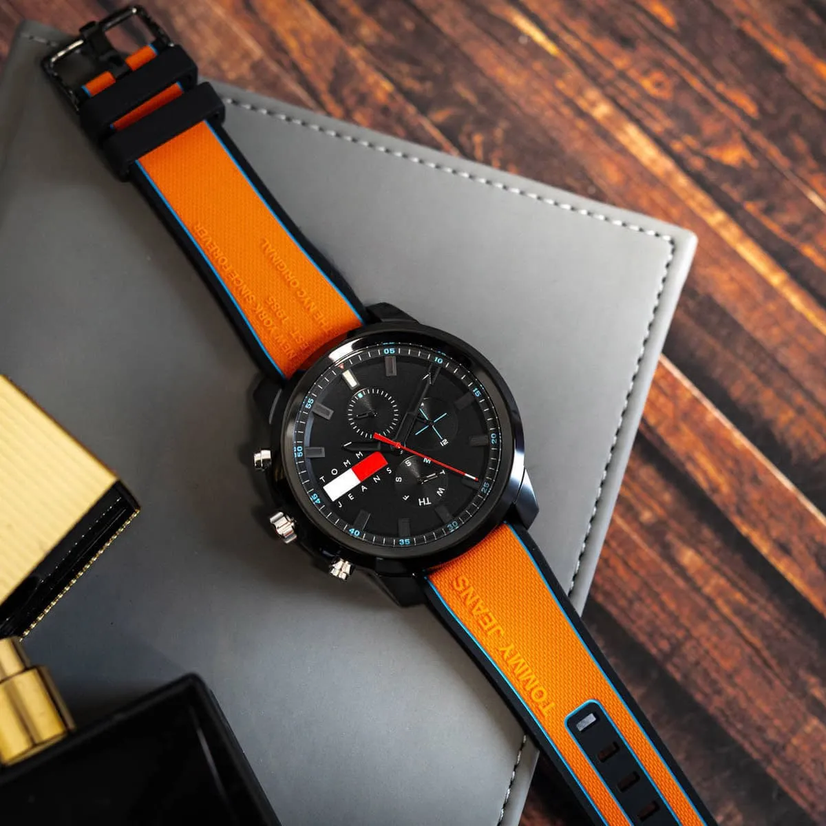 1710583 tommy hilfiger watch men black dial rubber orange strap quartz analog wynwood 6 1710583 tommy hilfiger watch men black dial rubber orange strap quartz analog wynwood 6