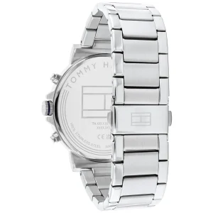 1710588 tommy hilfiger watch men blue dial metal stainless steel silver strap quartz battery analog tyson 3