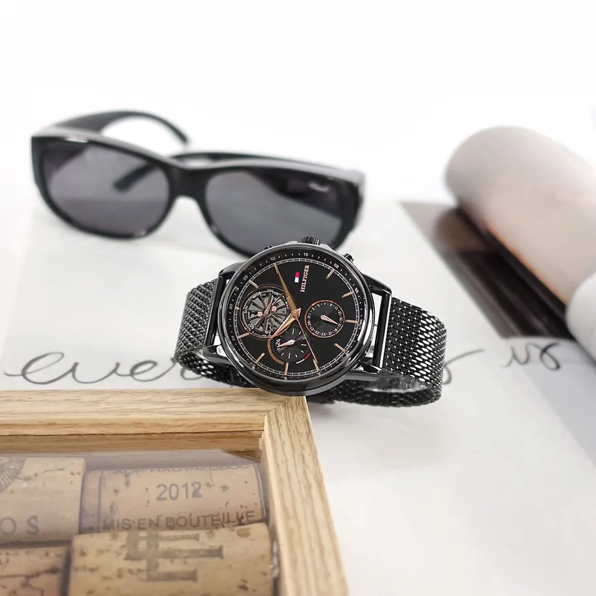 1710610 tommy hilfiger watch men black dial metal stainless steel mesh strap quartz analog stewart 5 1710610 tommy hilfiger watch men black dial metal stainless steel mesh strap quartz analog stewart 5